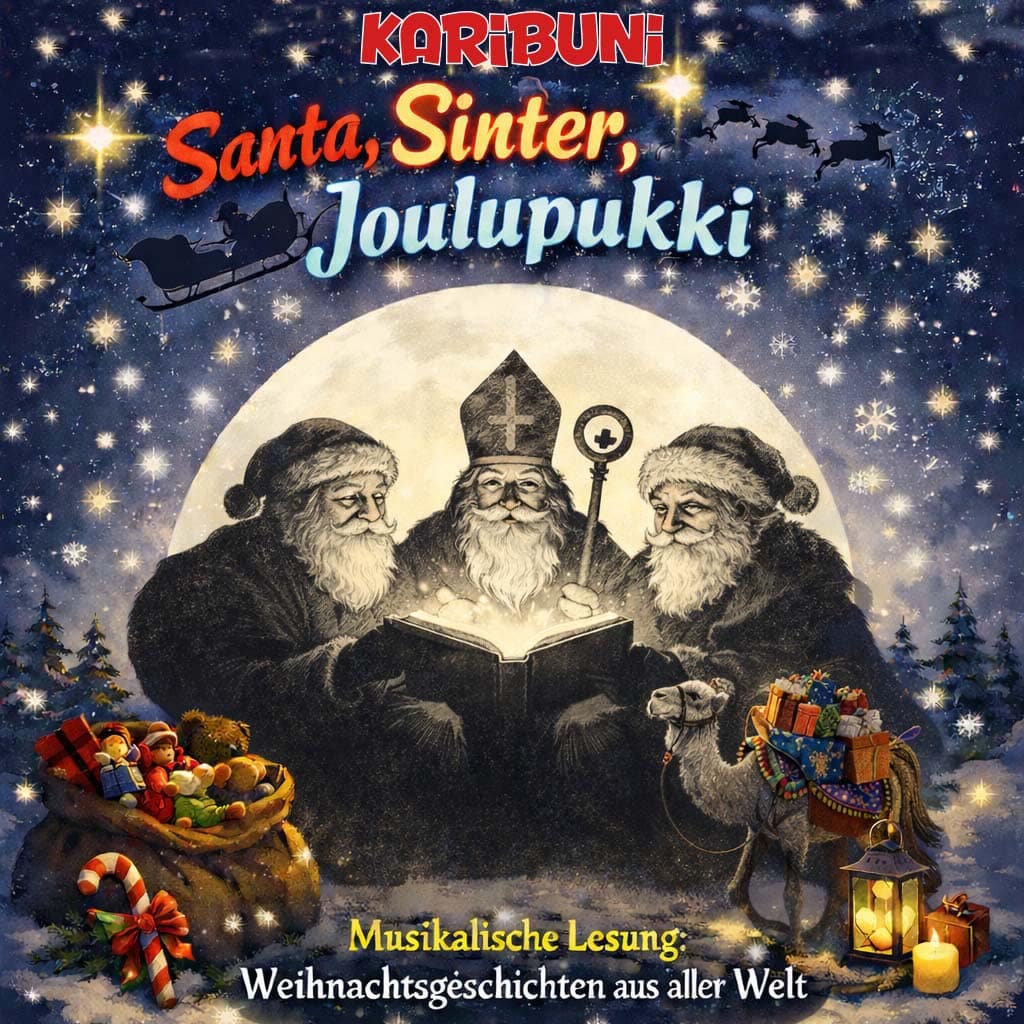 Santa-Sinter-Joulupukki-Musikalische-Lesung-Weihnachtsgeschichten-aus-aller-Welt-Karibuni-Weltmusik-fuer-Kinder Santa, Sinter, Joulupukki Musikalische Lesung Weihnachtsgeschichten aus aller Welt