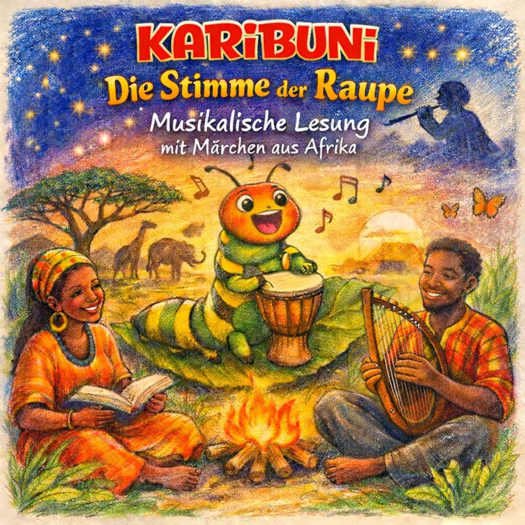 Die Stimme der Raube-Musikalische Märchenreise-Afrika-Karibuni-Weltmusik für Kinder Die Stimme der Raupe Musikalische Lesung mit Märchen aus Afrika-Karibuni