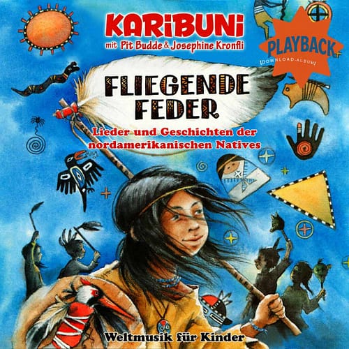 Fliegende Feder-Kultur der nordamerikanischen Natives-Playback
