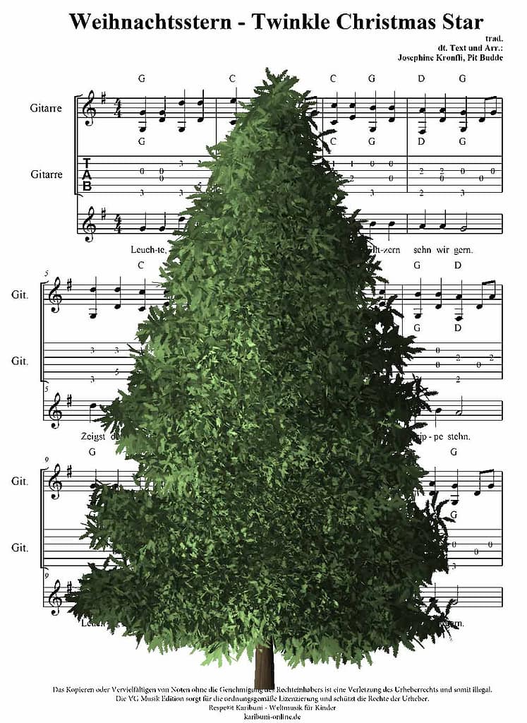 Twinkle Twinkle Christmas Star -Weihnachtsstern-Noten